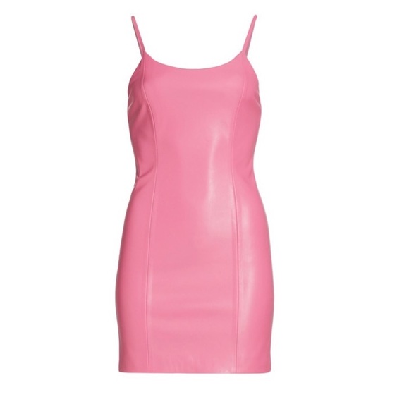 Alice & Olivia Nelle. Vegan Leather Strappy Mini Dress BNWT - Picture 4 of 6